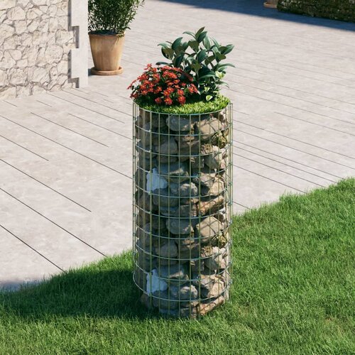 vidaXL Kružna gabionska povišena gredica pocinčani čelik Ø 50 x 100 cm Cijene