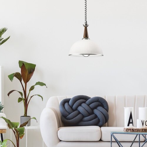 LAMKUR Podesivi luster CHIARA 1xE27/60W/230V srebran/bukva Slike