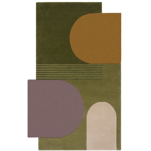 Flair Rugs zeleni vuneni tepih 240x150 cm lozenge - flair rugs Cijene