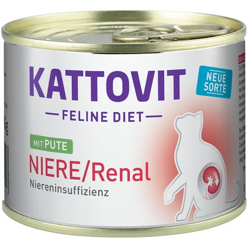 Kattovit Niere/Renal (ledvična odpoved) - 24 x 185 g Puran