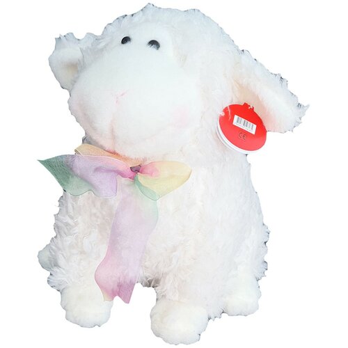 Amek Toys bela plišana ovca sa mašnom Slike