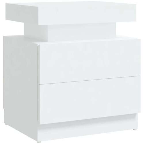 VidaXL noćni ormarić bijeli 45 x 35 x 52 od iverice Slike