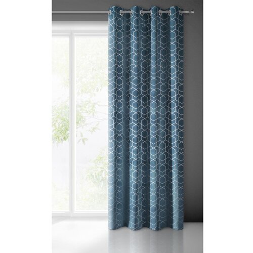 Eurofirany Unisex&amp;#039;s Drape 367186 Navy Blue Slike