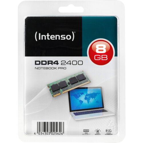 Intenso Memorija DDR4 SO-DIMM 8GB@2400MHz, CL17 – DDR4 Notebook 8GB/2400MHz Cijene