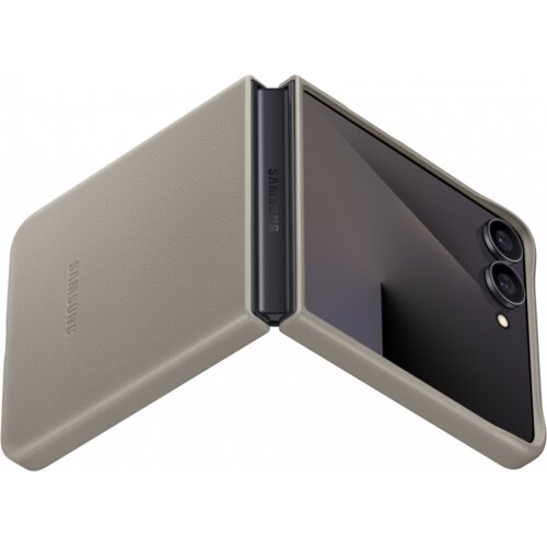  Usnjena maska Kindsuit za Samsung Galaxy Z Flip7 Taupe EF-VF766PJEGWW Slike