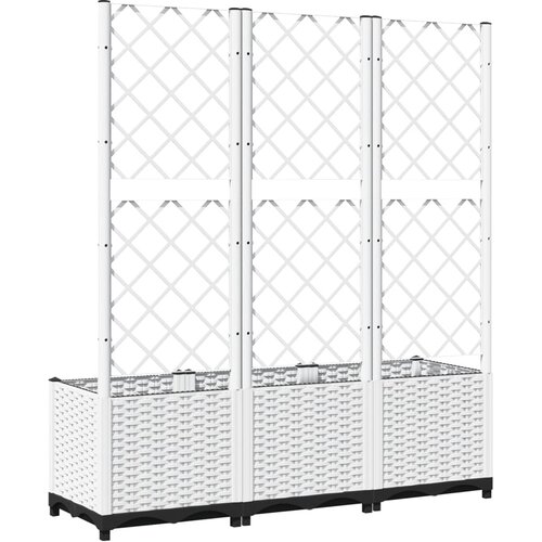  Vrtna sadilica s re&amp;scaron;etkom bijela 120 x 40 x 136 cm PP Slike