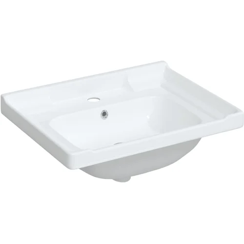 MAISON CHIC Kopalniški Umivalnik - Kopalna umivalnik - Lavabo bel 61x48x23 cm pravokoten keramičen, (21684561)