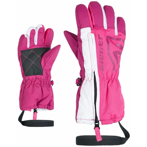 Ziener ski rokavice 5 prstov LEO MINIS glove F roza 122
