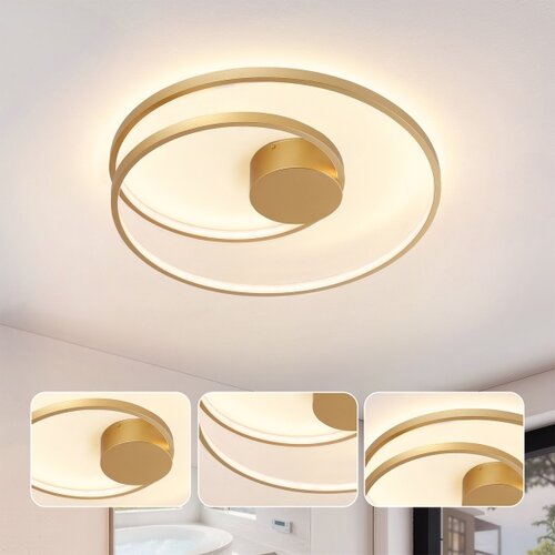  Brilagi - LED prigu&amp;scaron;iva stropna svetiljka TWISTER LED/48W/230V prečnika 50 cm zlatna +DO Slike