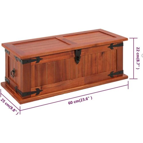 VidaXL &amp;Scaron;krinja za pohranu 60 x 25 x 22 cm masivno bagremovo drvo Slike