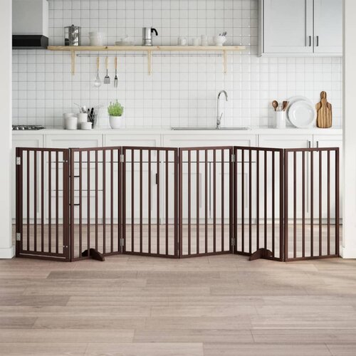 vidaXL Vrata za pse s vratašcima 6 panela sklopiva 300 cm drvo topole Cijene