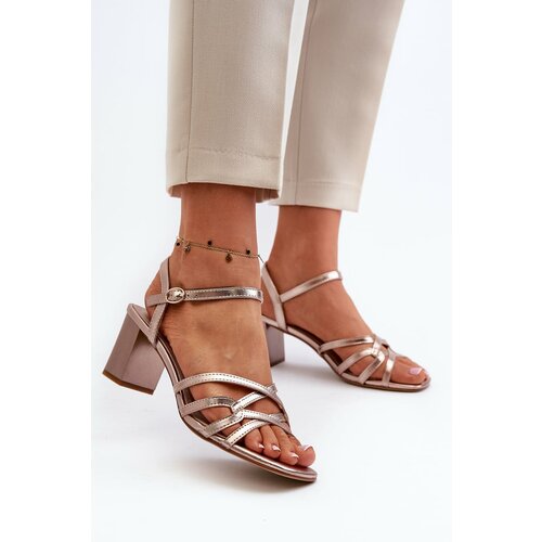 Kesi Women's High Heeled Sandals Sergio Leone Gold Slike
