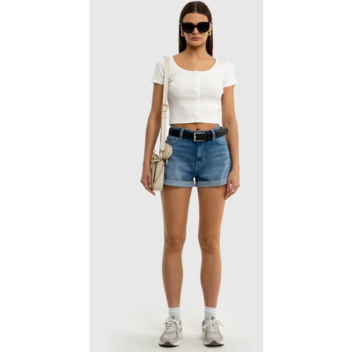 Big Star Woman's Shorts 110291 Denim-294