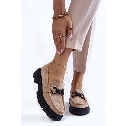 Gemre Women&amp;#039;s Loafers Suede Loafers La.Fi Beige Willows Slike