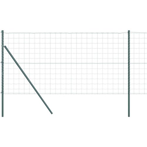 Euro Ograda Set od 2 Zelena Metal s PVC premazom 25 x 1.2 m Slike