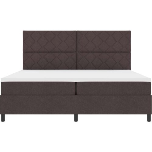 VidaXL Krevet s box springom i madracem tamnosmeđi 200x200 cm tkanina Slike