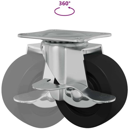  Kaster 12 pcs Crna i srebrna 63 x 48 x 46 mm Željezo i najlon Slike