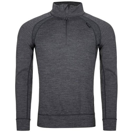 Kilpi JAGER-M dark gray wool thermal T-shirt for men Slike