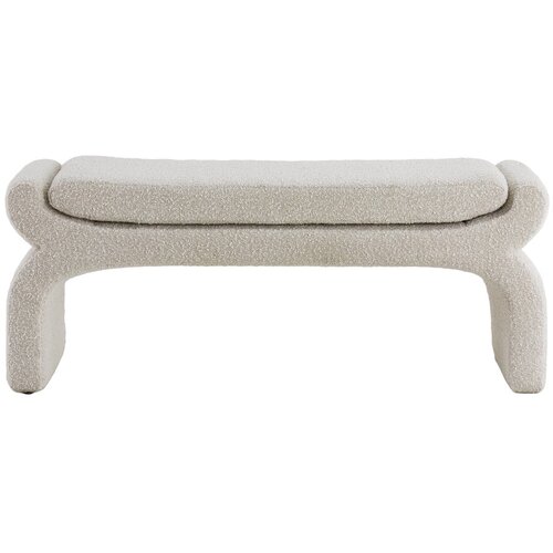 Light & Living Kremno bela klop iz tkanine bouclé Nafya – Cene