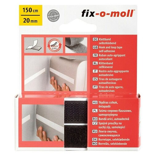 Fix-o-moll Trak z ježkom (150 cm x 20 mm, Črne barve, Lepljenje) Cene