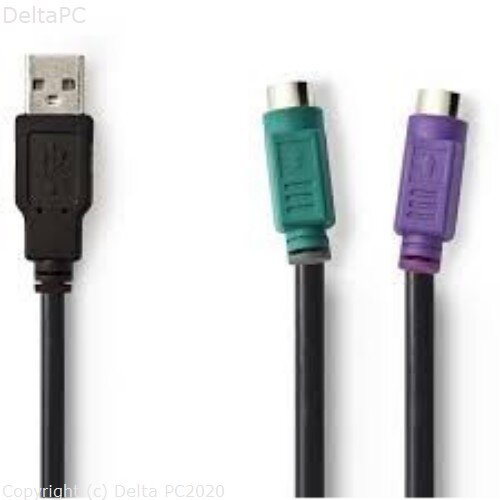Nedis USB PS2 Adapter USB A M 2X PS2 Z 0.3m crni Cijene