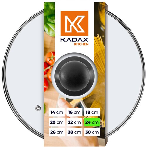 KADAX Stekleni pokrov 24 cm Univerzalna ponev, odporna na vročino, (5000355996) Slike