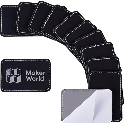 Bambu Lab Rectangular PU Iron-on Patch - Black to Silver Cene