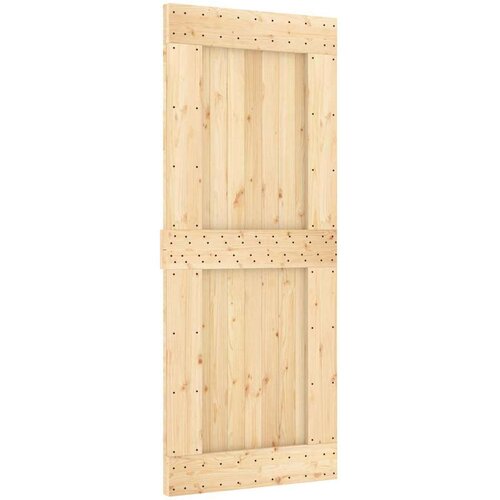 vidaXL Drsna vrata s kompletom vodil 85x210 cm trdna borovina Cene