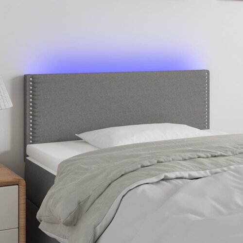 VidaXL LED uzglavlje tamnosivo 80 x 5 x 78/88 cm od tkanine Slike