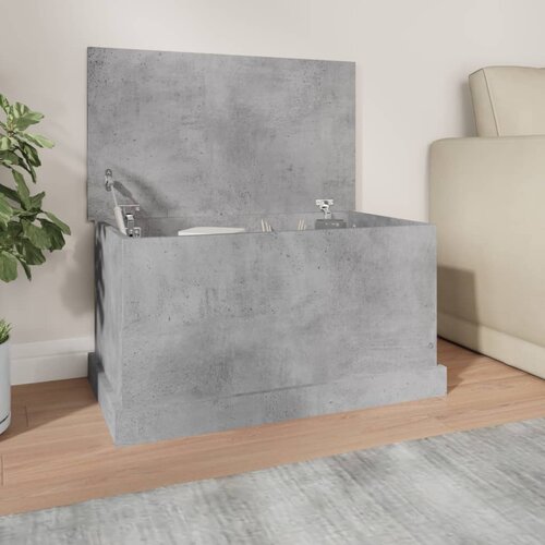 VidaXL Kutija za pohranu boja betona 70 x 40 x 38 cm konstruirano drvo Slike