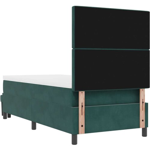  Krevet s Box Springom s madracem i klupom Tamnozeleni 100x200 cm Bar&amp;scaron;unasti Slike