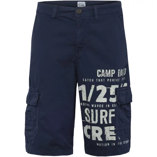 CAMP DAVID Cargo hlače mornarsko plava / bijela