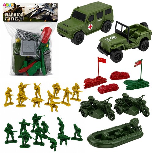 Military Set Soldiers Vehicles Base Tower Figures 46 pcs. Slike