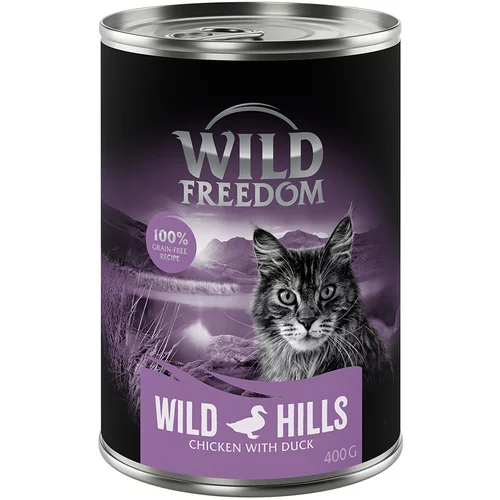 Wild Freedom Ekonomično pakiranje: Adult 24 x 400 g - Wild Hills - pačetina i piletina