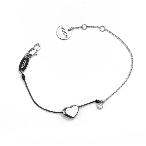 Shiny Heart Black Bracelet