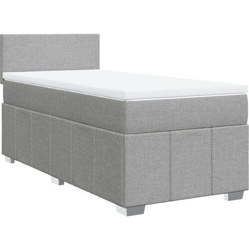Maison Chic Box spring postelja - Vzmetna postelja z vzmetnico svetlo siva 80x200 cm blago SL18130, (21894359) Cene