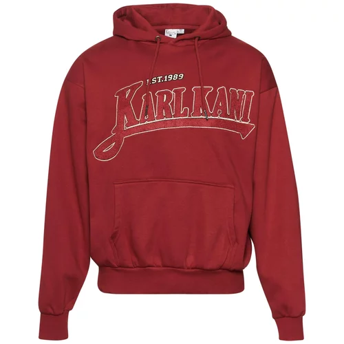 Karl Kani Sweater majica tamno crvena / crna / bijela