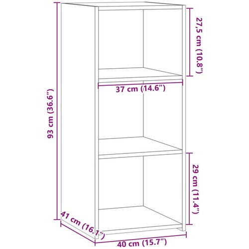 VidaXL Komoda dimljeni hrast 40x41x93 cm inženirski les Slike