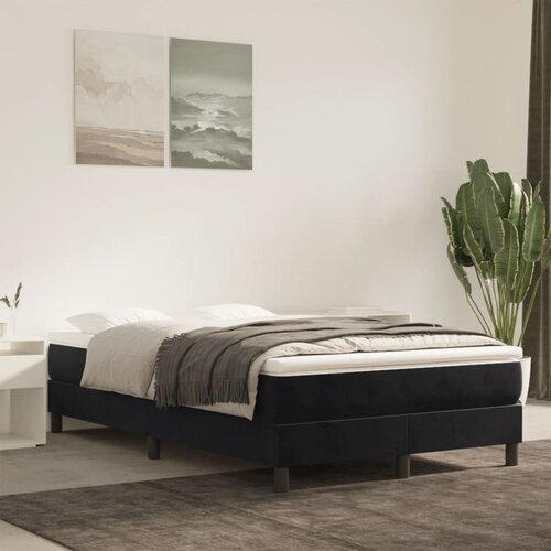 vidaXL Vzmetnica z žepkasto vzmetjo črna 120x220x20 cm žamet Cene