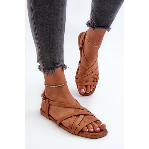 Big Star Women's Camel Flat Sandals Slike