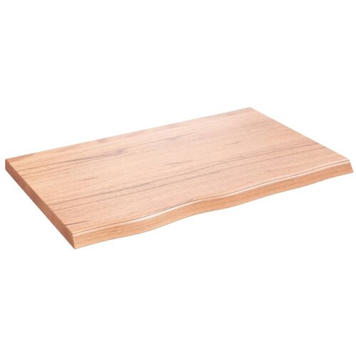 vidaXL Stenska polica svetlo rjava 80x50x4 cm trdna hrastovina Cene