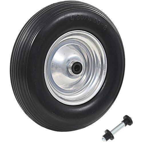 VidaXL Kotač za kolica s osovinom od čvrstog PU-a 4.00 - 8 390 mm Slike