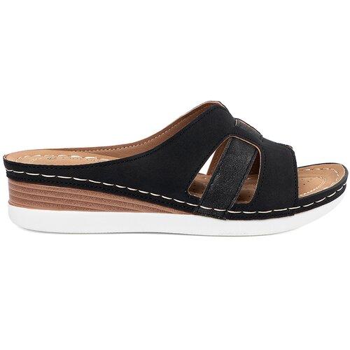 Shelvt Women's black flip-flops Cene