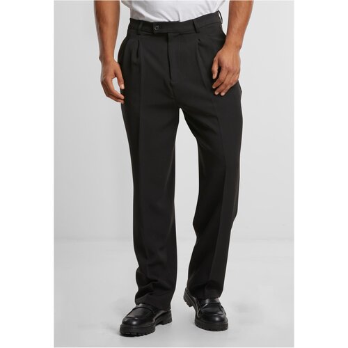 Urban Classics Men&amp;#039;s Double Pleated Pants - Black Slike