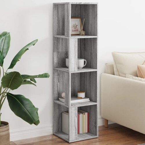 The Living Store Kotna omarica siva sonoma 33x33x132 cm inženirski les - Kotna Omara, (21435139) Slike