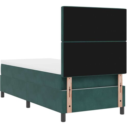 VidaXL Box Spring Krevet s Madracem Tamnozelena 100x200 cm Bar&amp;scaron;un Slike