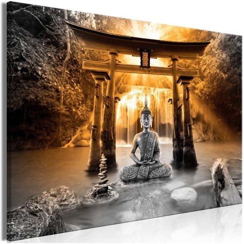  Slika - Buddha Smile (1 Part) Wide Orange 90x60 Cijene