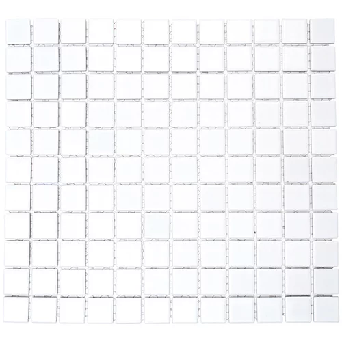 Uni Mozaik ploščice Uni B 100 (32,6 x 30 cm, bela, sijaj)