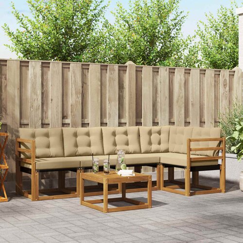  Set vanjskih sofa 6 kom. Prirodna i bež Cene
