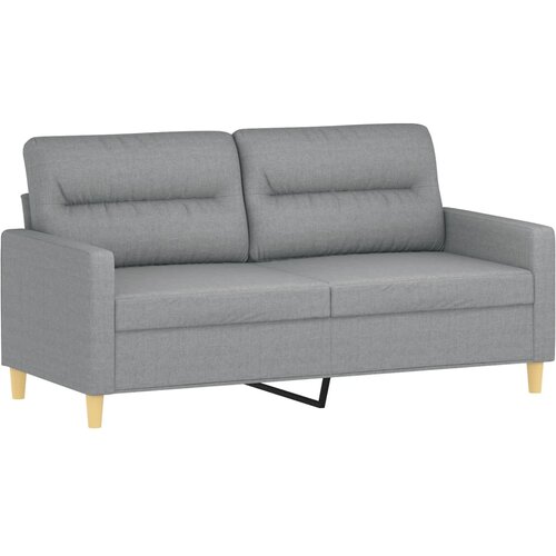  2-dijelni set sofa s jastucima svjetlosivi od tkanine Slike